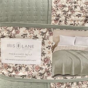 Iris Lane Multicolor Floral Full/Queen Quilt 90”x90”